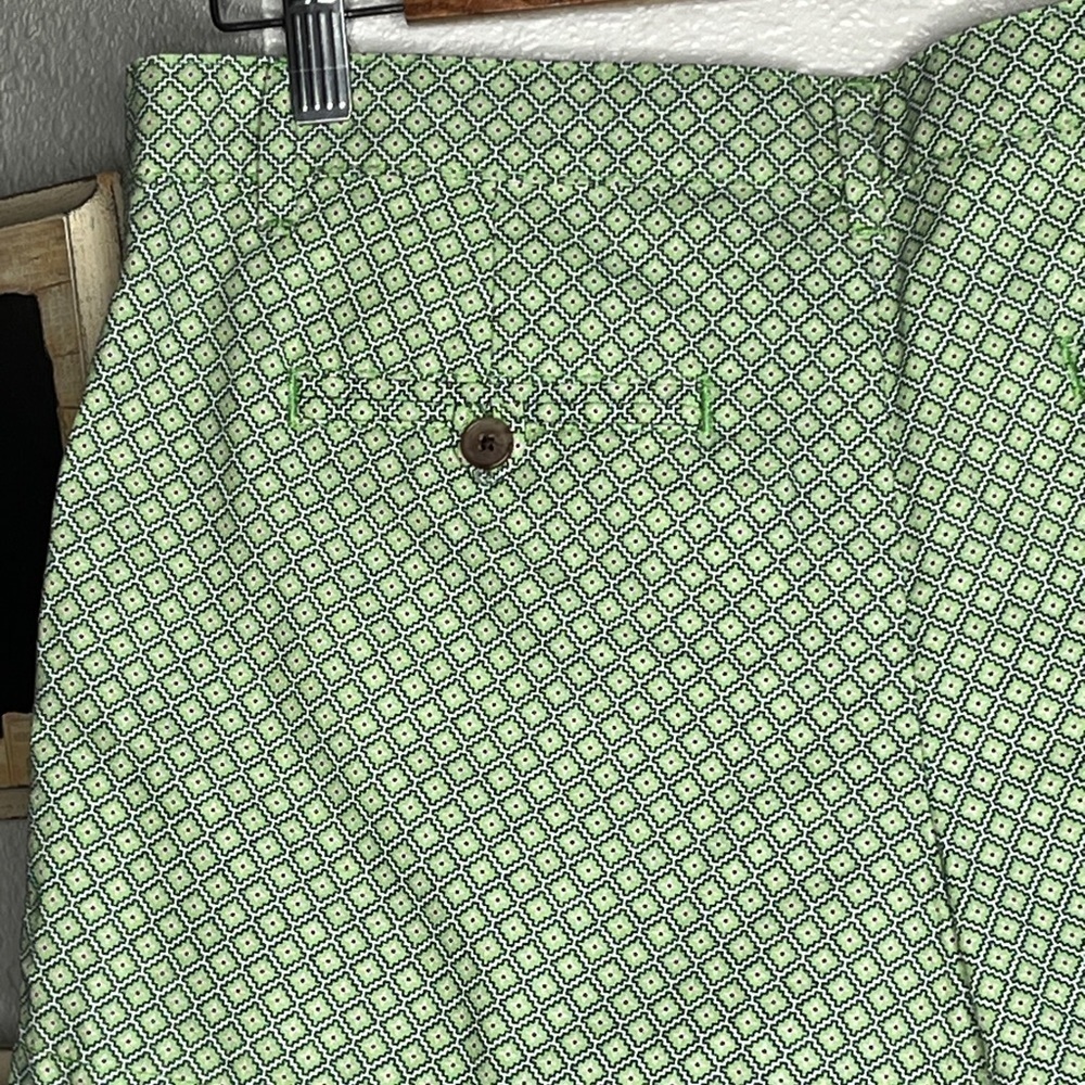 Gap low rise low rise geometric green shorts, casual spring summer cotton size 6 - Picture 8 of 10